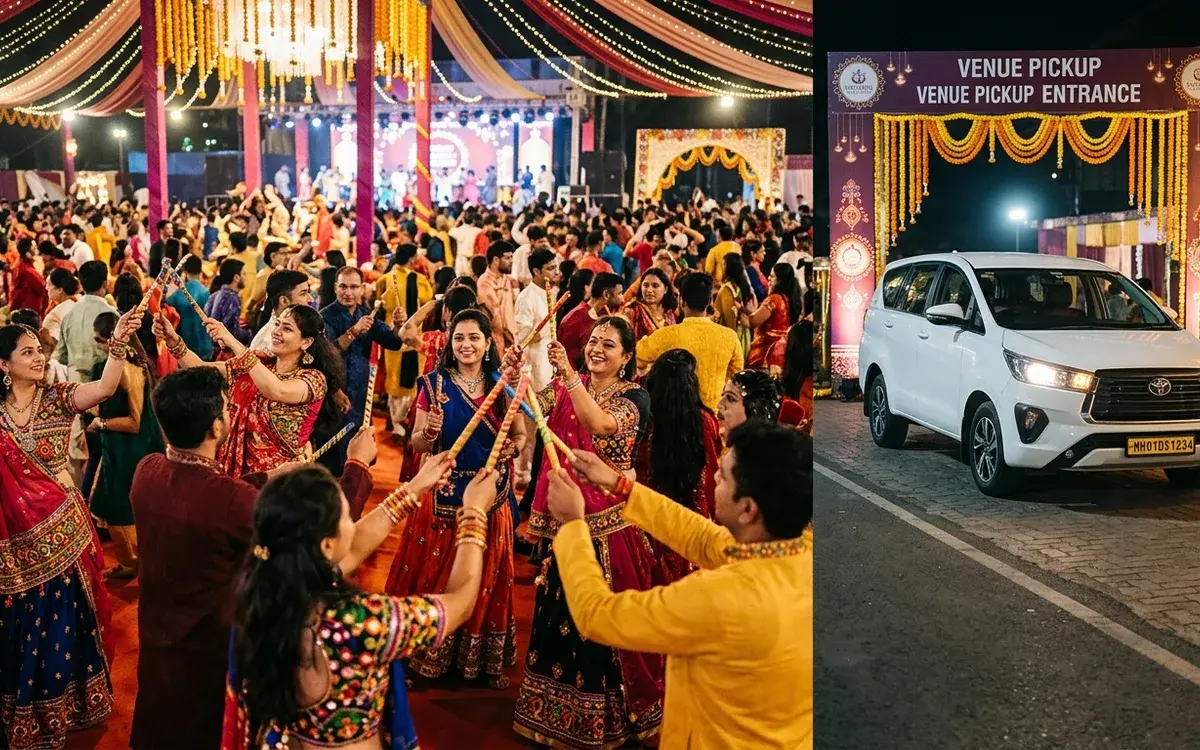 Mumbai Garba and Dandiya night celebration with RadhaRide private cab travel